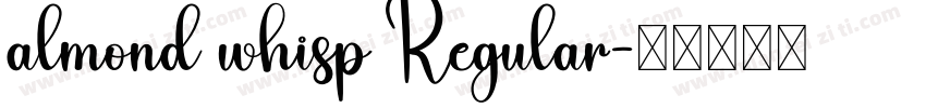 almond whisp Regular字体转换